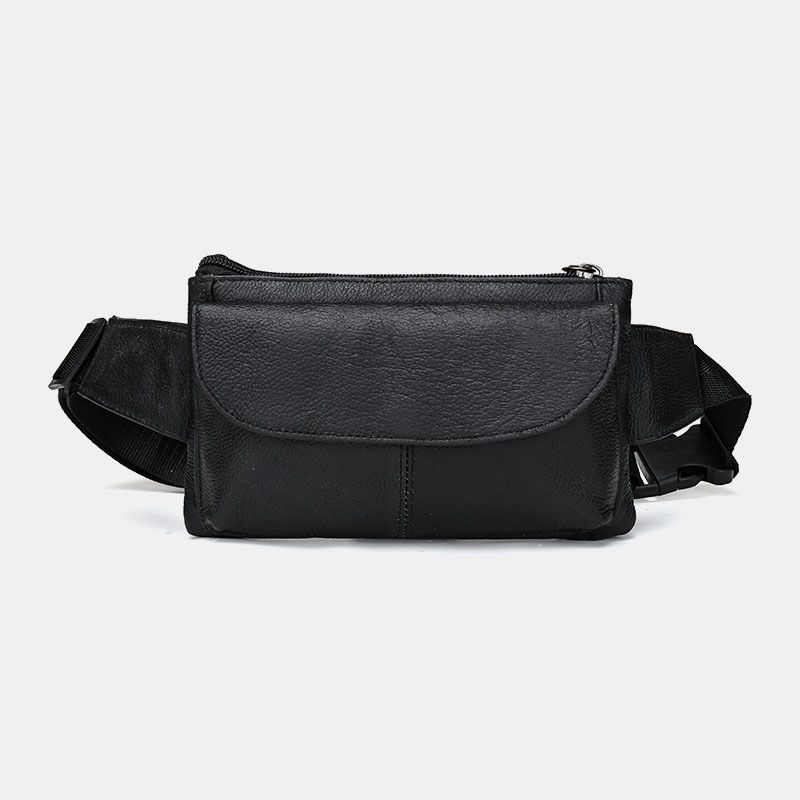 Mannen Lederen Multi-pocket Anti-diefstal Multifunctionele Crossbody Tas Borst Tas Sling Bag