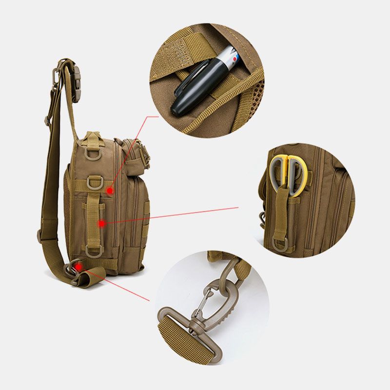 Mannen Nylon Camouflage Multifunctionele Grote Capaciteit Outdoor Vissen Crossbody Tassen Borsttas Tactische Tas