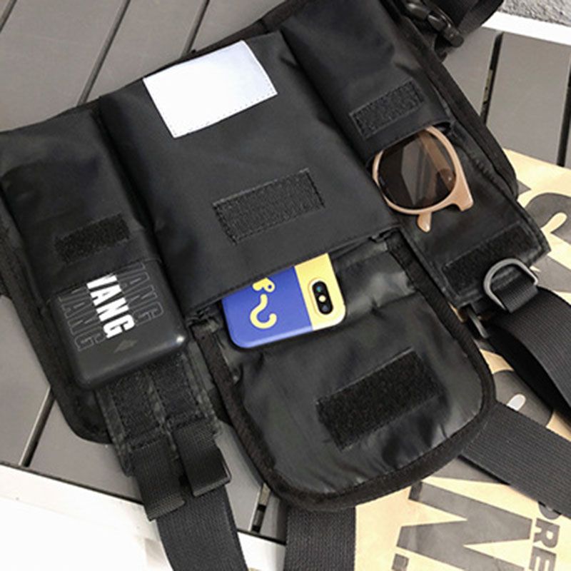 Unisex Oxford Doek Letterpatroon Multi-pocket Tactical Bag Borsttas Rugzak
