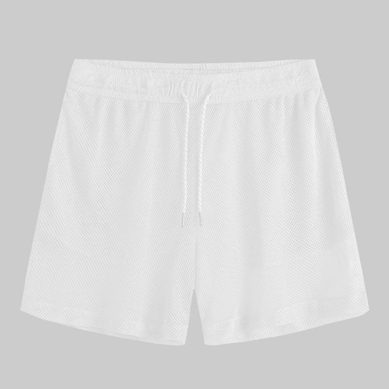 Effen Mesh Doorschijnende Boardshort