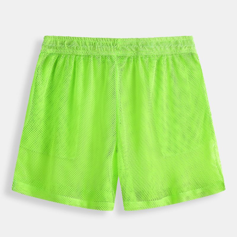 Effen Mesh Doorschijnende Boardshort