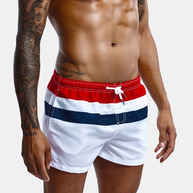 Gebreide Boardshorts Met Kleurvlakken