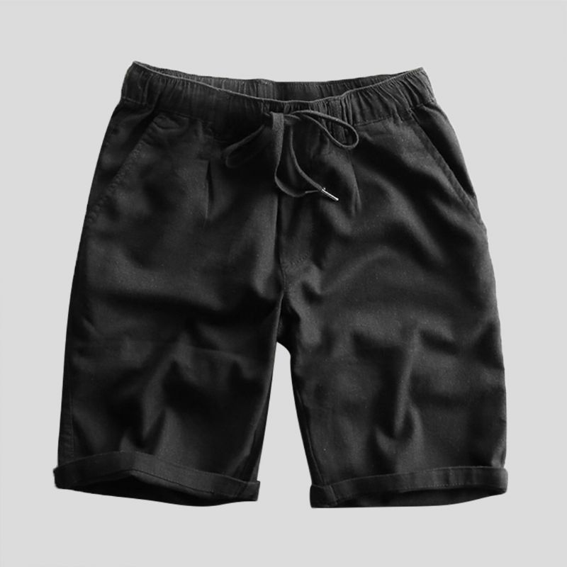 Heren 100% Katoenen Casual Shorts Met Trekkoord