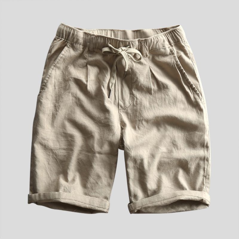 Heren 100% Katoenen Casual Shorts Met Trekkoord