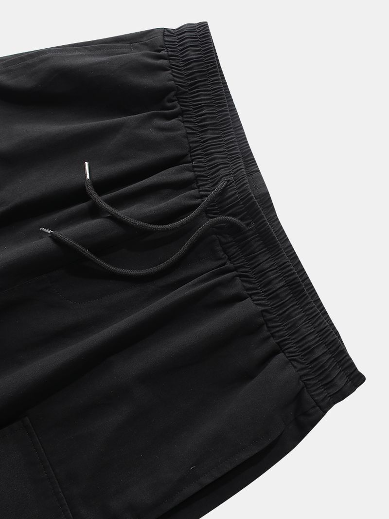 Heren Casual Grote Zak 100% Katoenen Kleurblok Cargo Shorts