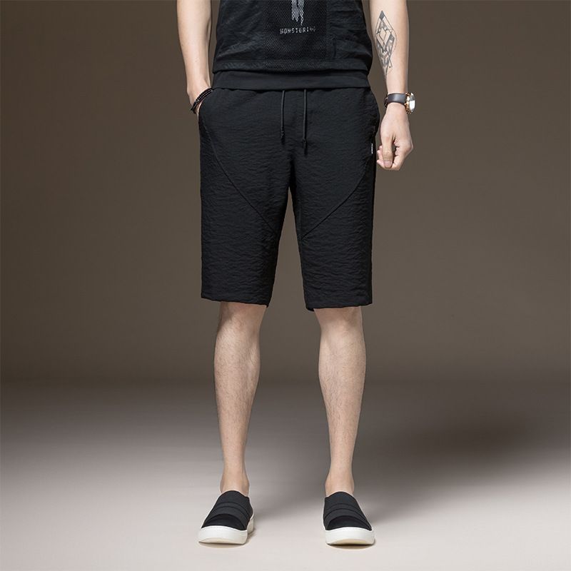 Heren Casual Rechte Vijf Broek Mode Micro-elastische Jeugd Dunne Sectie Broek Effen Kleur Shorts