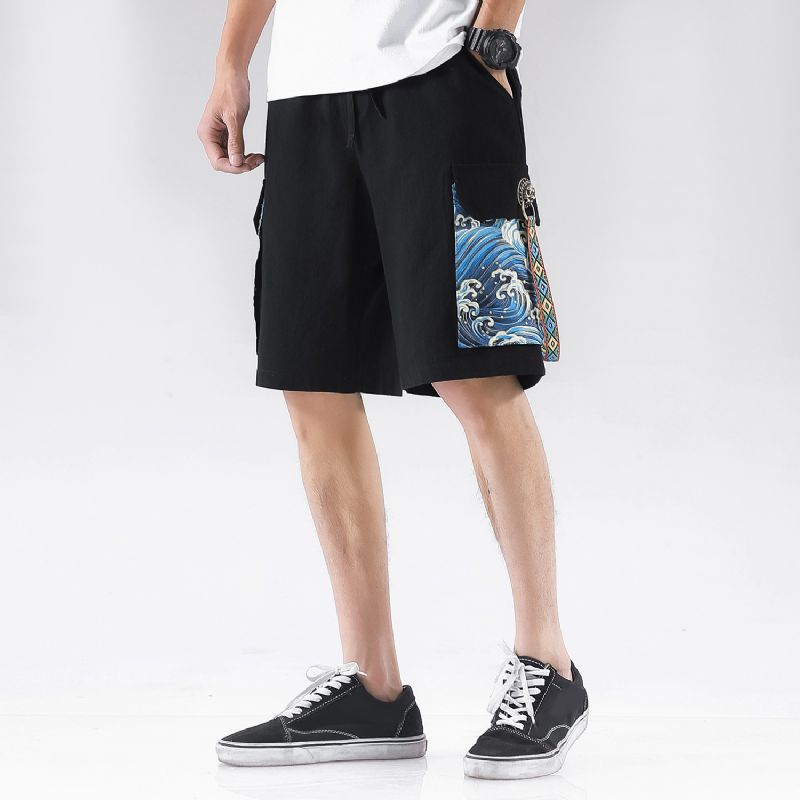 Heren Shorts Met Trekkoord In Chinese Stijl