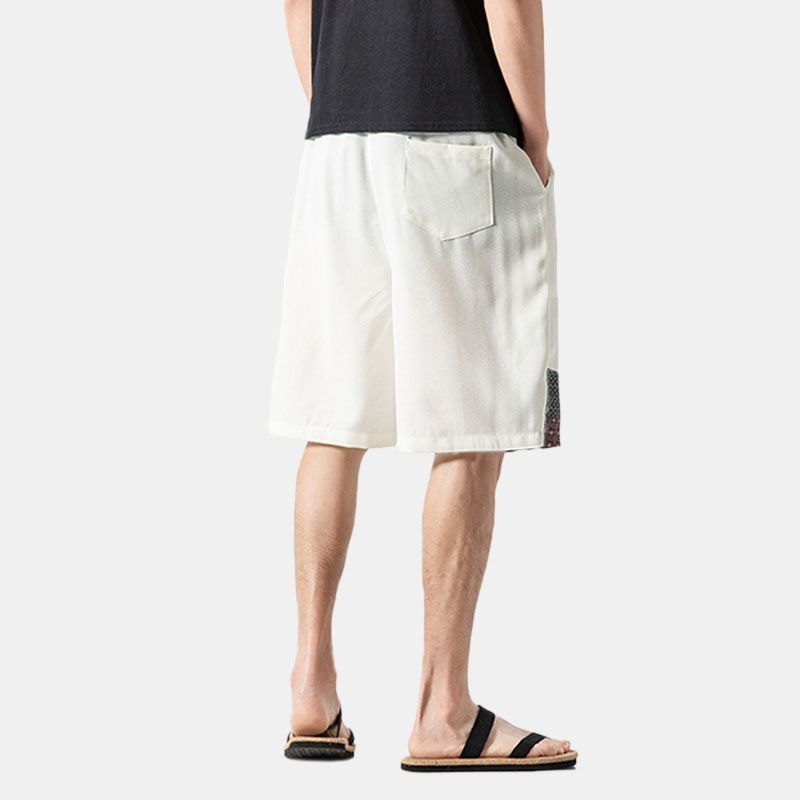 Heren Zak Stiksels Kleur Strand Casual Rechte Shorts