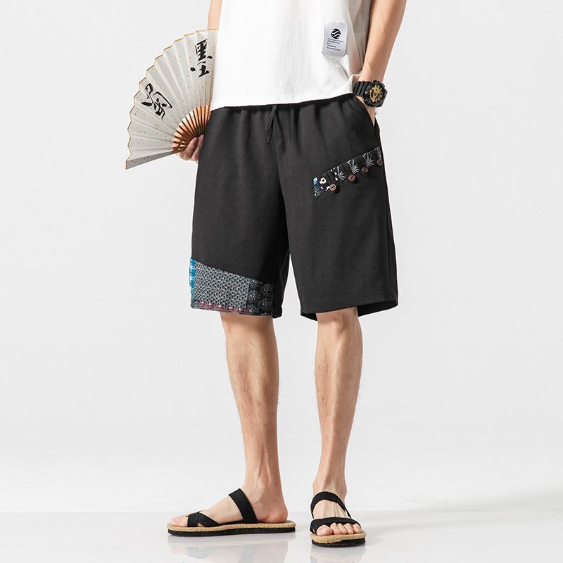 Heren Zak Stiksels Kleur Strand Casual Rechte Shorts