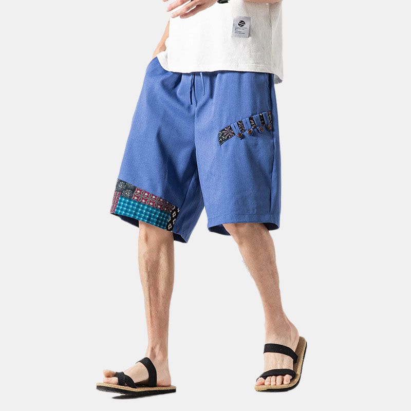 Heren Zak Stiksels Kleur Strand Casual Rechte Shorts