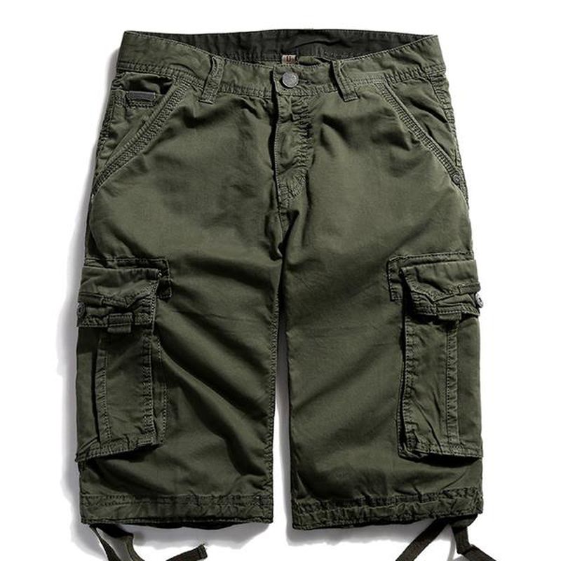 Outdoor Groot Formaat Puur Katoenen Wasgoed Cargo Shorts Multi Pocket Casual Herenshorts