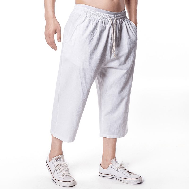 Strand Casual Baggy Linnen Kuitlange Broek