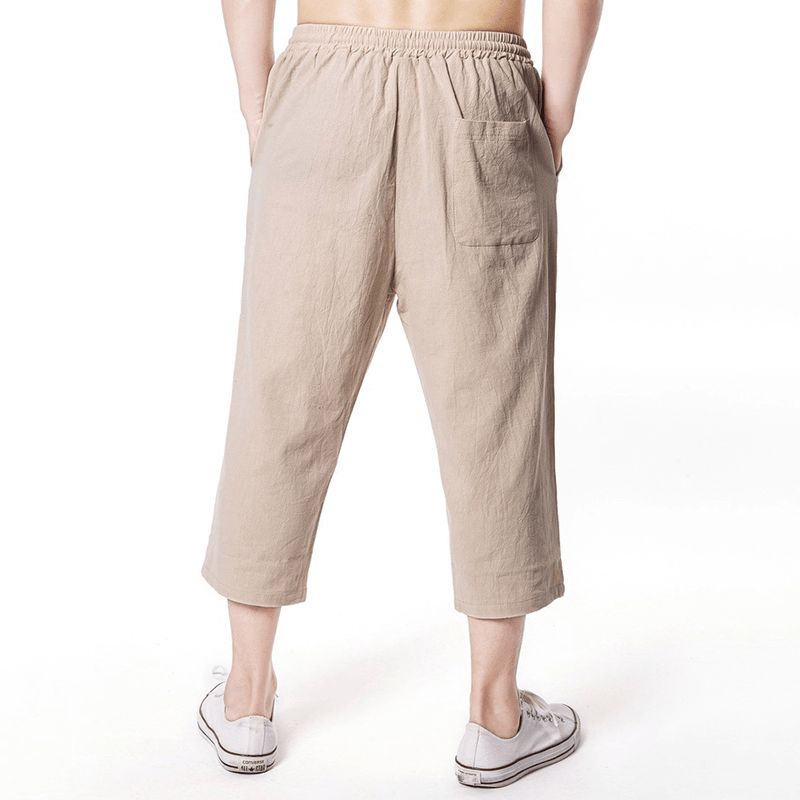 Strand Casual Baggy Linnen Kuitlange Broek