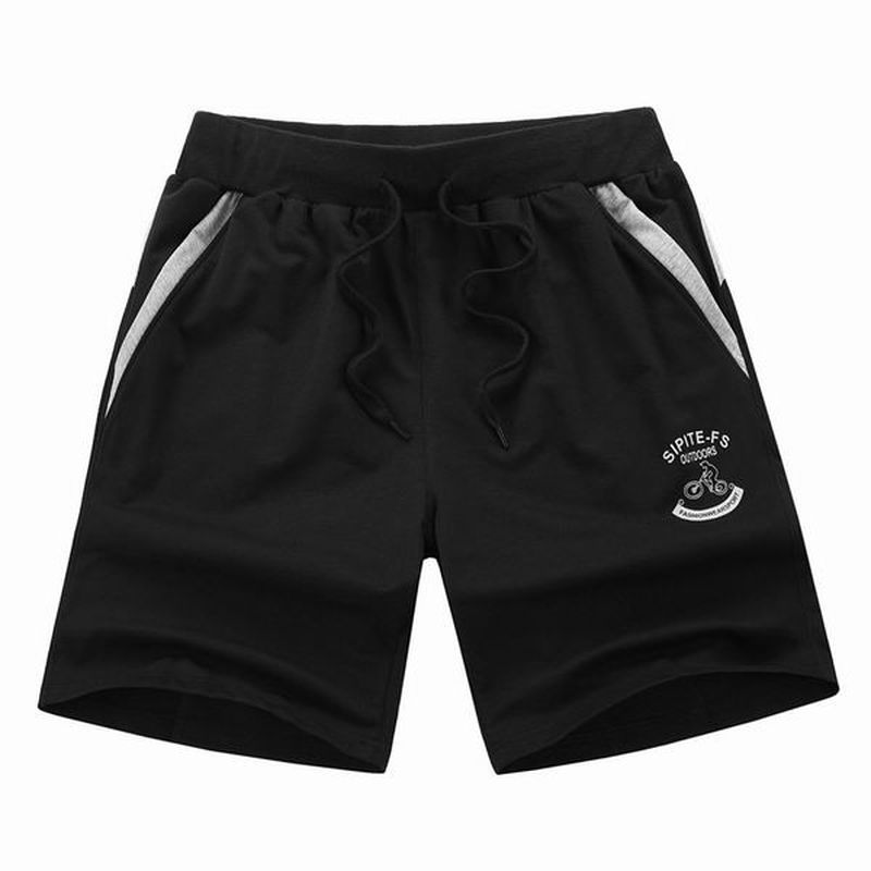 XS-5xl Katoenen Sportshort Voor Heren Elastische Tailleband Zakken Met Ritssluiting Korte Broek Met Trekkoord