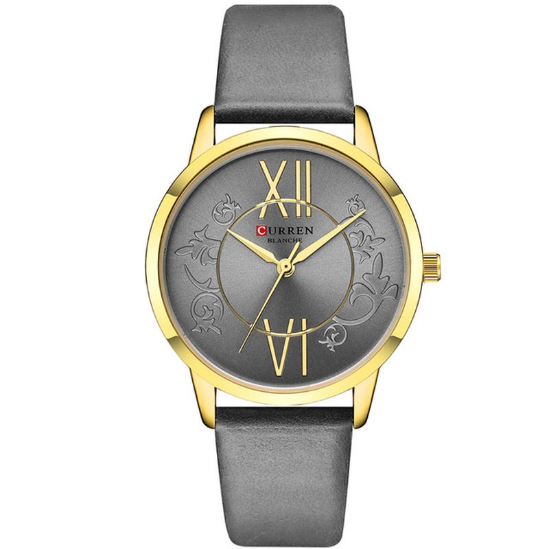 Analoog Casual Stijl Dames Polshorloge Lederen Band Quartz Horloge