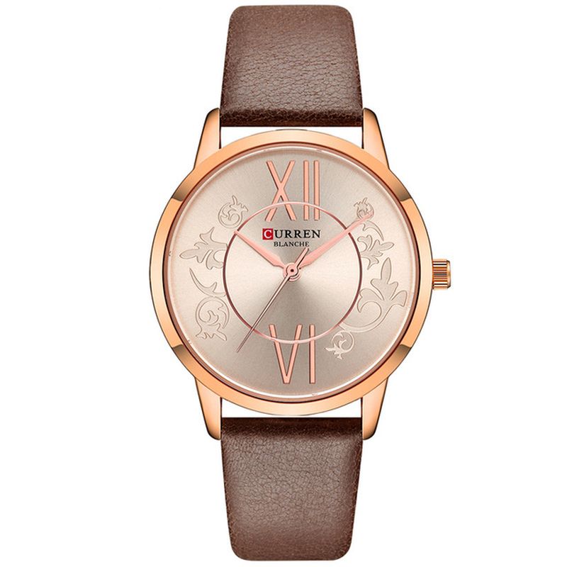 Analoog Casual Stijl Dames Polshorloge Lederen Band Quartz Horloge