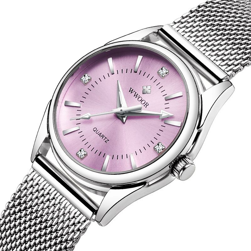 Casual Stijl Dames Polshorloge Kleine Wijzerplaat Volledig Stalen Quartz Horloge