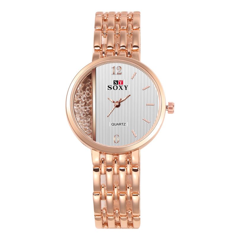 Crystal Casual Stijl Dames Polshorloge Uniek Design Quartz Horloge