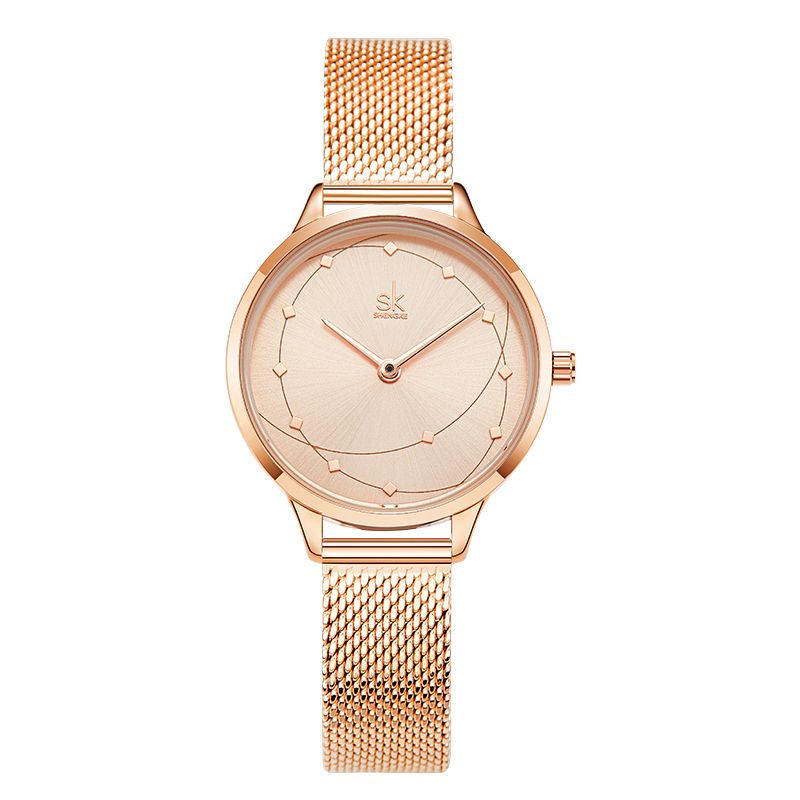 Dames Metalen Band Luxe Stijl Waterdichte Dames Jurk Dames Quartz Horloge