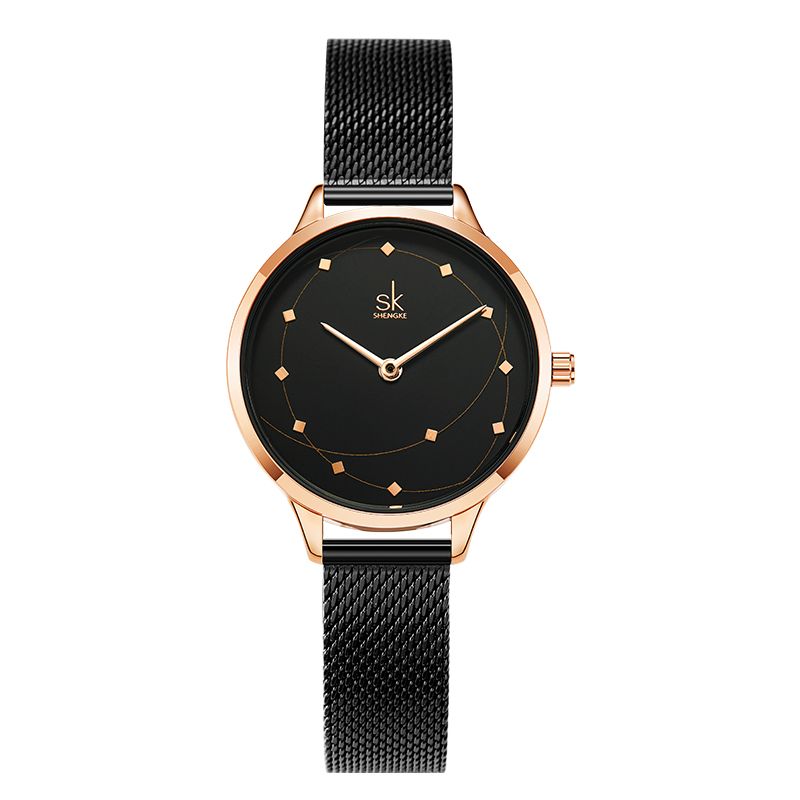 Dames Metalen Band Luxe Stijl Waterdichte Dames Jurk Dames Quartz Horloge