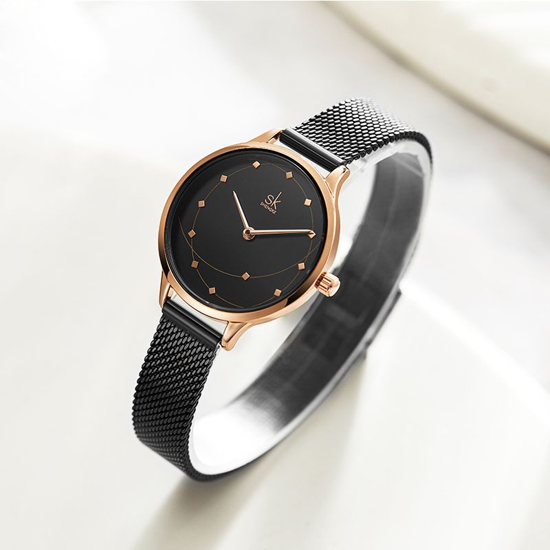 Dames Metalen Band Luxe Stijl Waterdichte Dames Jurk Dames Quartz Horloge