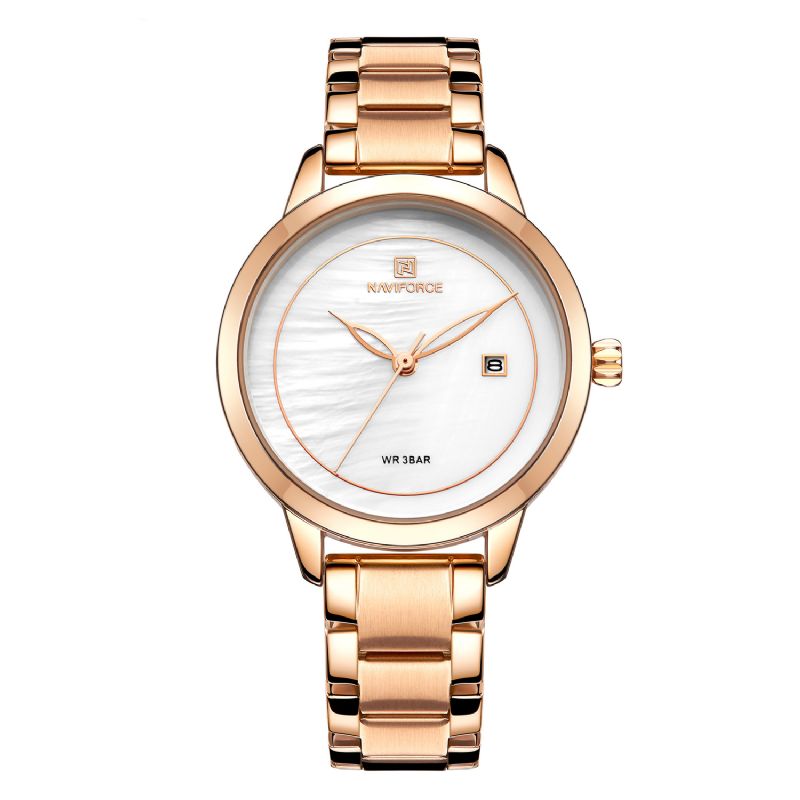 Elegant Design Dames Polshorloge Waterdicht Datumweergave Quartz Horloge