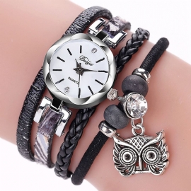 Leuke Stijl Uil Hanger Dames Armband Horloge Mode Vrouwen Polshorloge