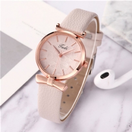 Mode Casual Elegante Dames Horloges Lederen Band Wijzerplaat Rose Gold Pols Case Quartz Horloge