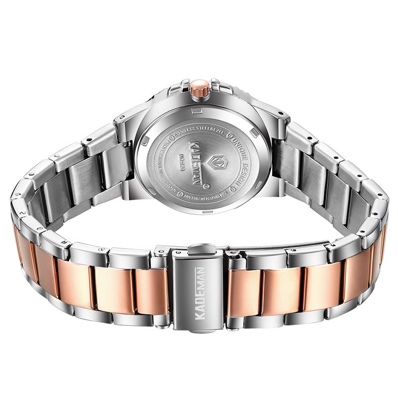 Mode Dames Horloge Licht Luxe Waterdicht Datumweergave Roestvrij Stalen Band Quartz Horloge