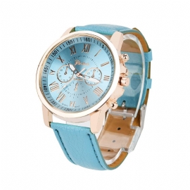 Mode Dames Kijken Licht Luxe Casual Lederen Band Quartz Horloge