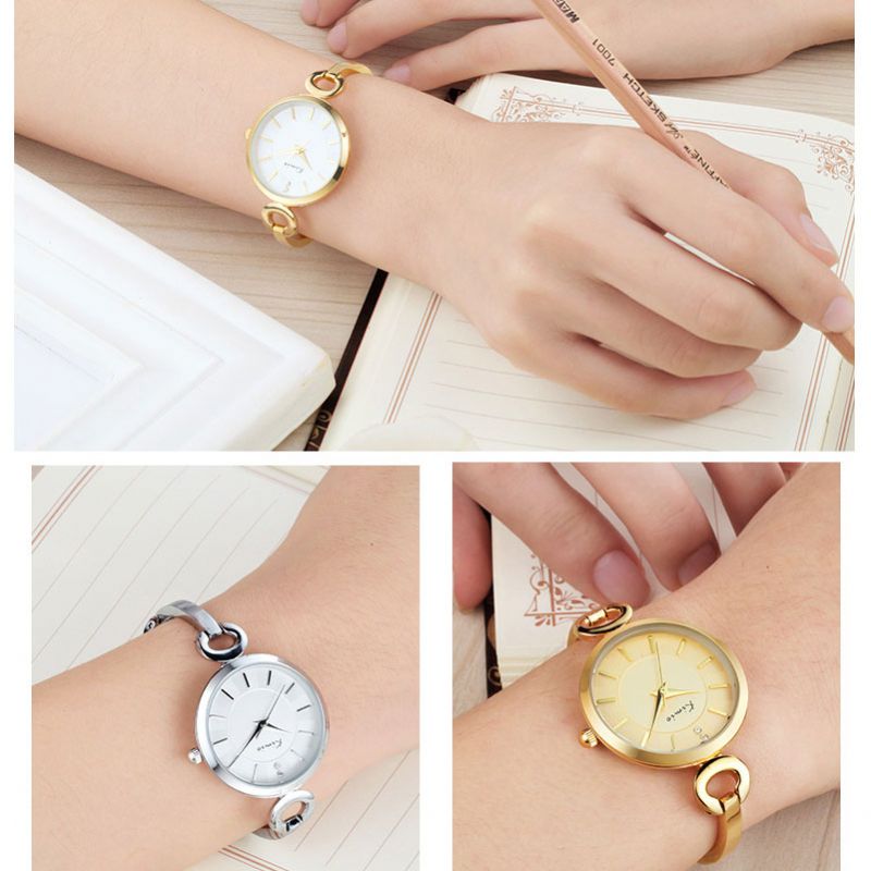 Mode Dames Quartz Horloge Steentjes Wijzerplaat Dames Jurk Armband Horloge
