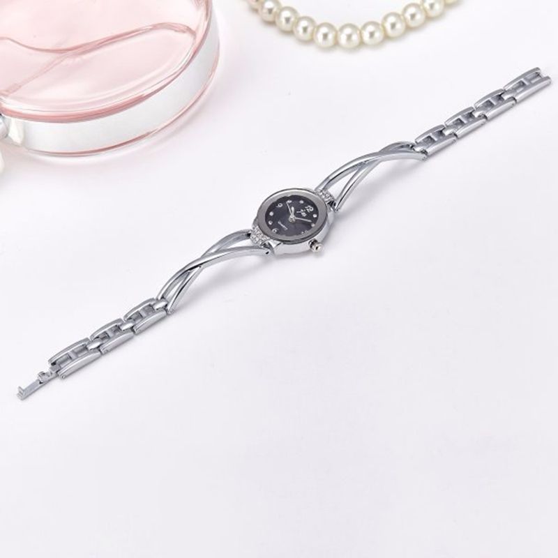 Mode Dames Stalen Armband Dames Jurk Waterdicht Quartz Horloge
