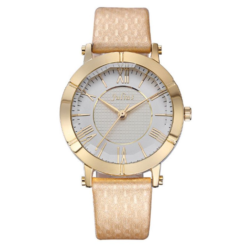 Mode Luxe Lederen Band Dames Student Quartz Horloge