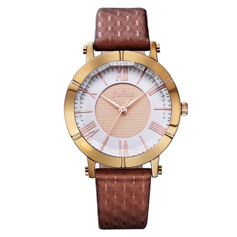 Mode Luxe Lederen Band Dames Student Quartz Horloge