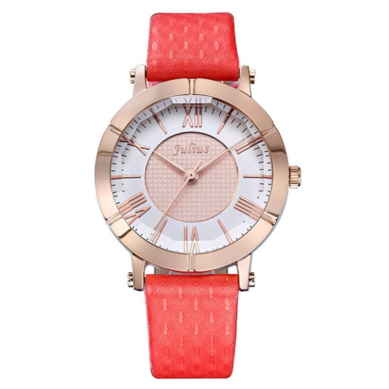 Mode Luxe Lederen Band Dames Student Quartz Horloge