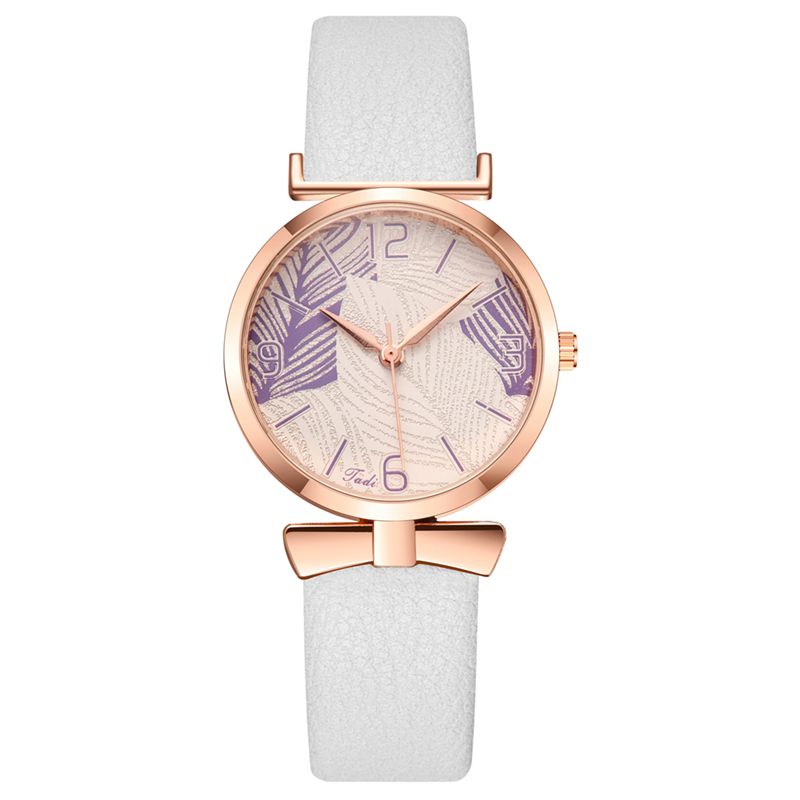 Modieuze Grappige Trendy Dames Horloges Boom Patroon Wijzerplaat Rose Gouden Kast Lederen Band Quartz Horloge