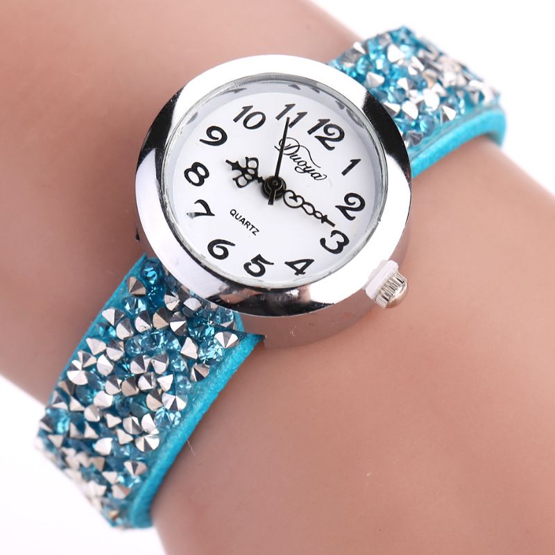 Retro-stijl Dames Armband Horloge Cadeau Lederen Band Quartz Horloges