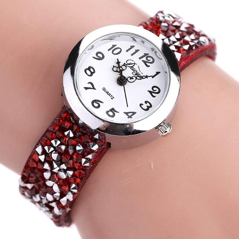 Retro-stijl Dames Armband Horloge Cadeau Lederen Band Quartz Horloges