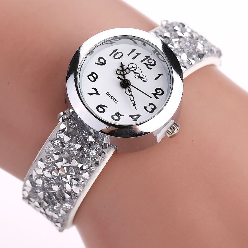 Retro-stijl Dames Armband Horloge Cadeau Lederen Band Quartz Horloges