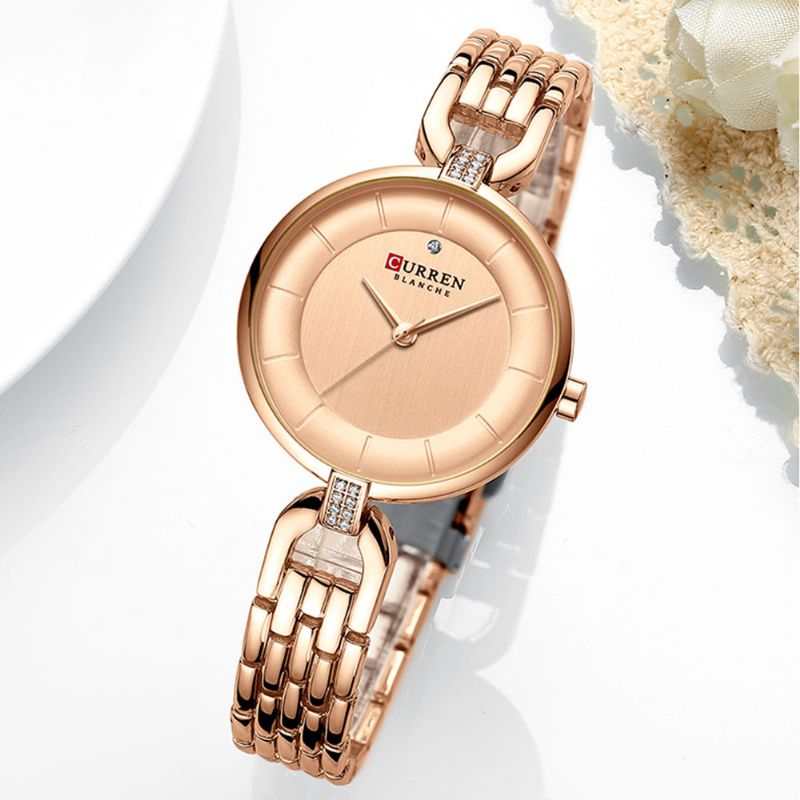 Strass Elegant Design Dames Polshorloge Casual Stijl Quartz Horloge