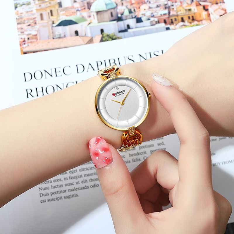 Strass Elegant Design Dames Polshorloge Casual Stijl Quartz Horloge