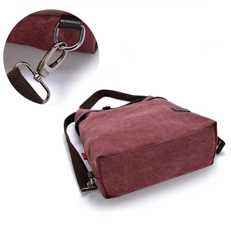 Dames Canvas Casual Multifunctioneel Microfiber Leer Grote Capaciteit Handtas Schoudertassen Rugzak