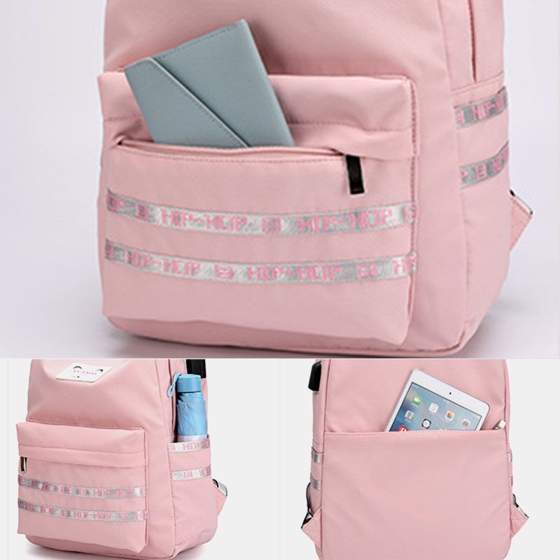 Dames Grote Capaciteit Casual Reizen Outdoor Student Schooltas Met Usb Opladen Slijtvaste Rugzak