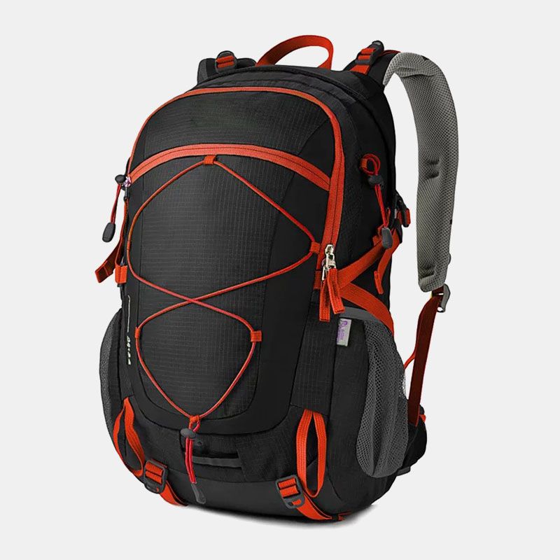 Mannen 40l Ademende Multi-pocket Waterzak Magazijn Ontwerp Rugzak Outdoor Reizen Wandelen Camping Tas Met Regenhoes