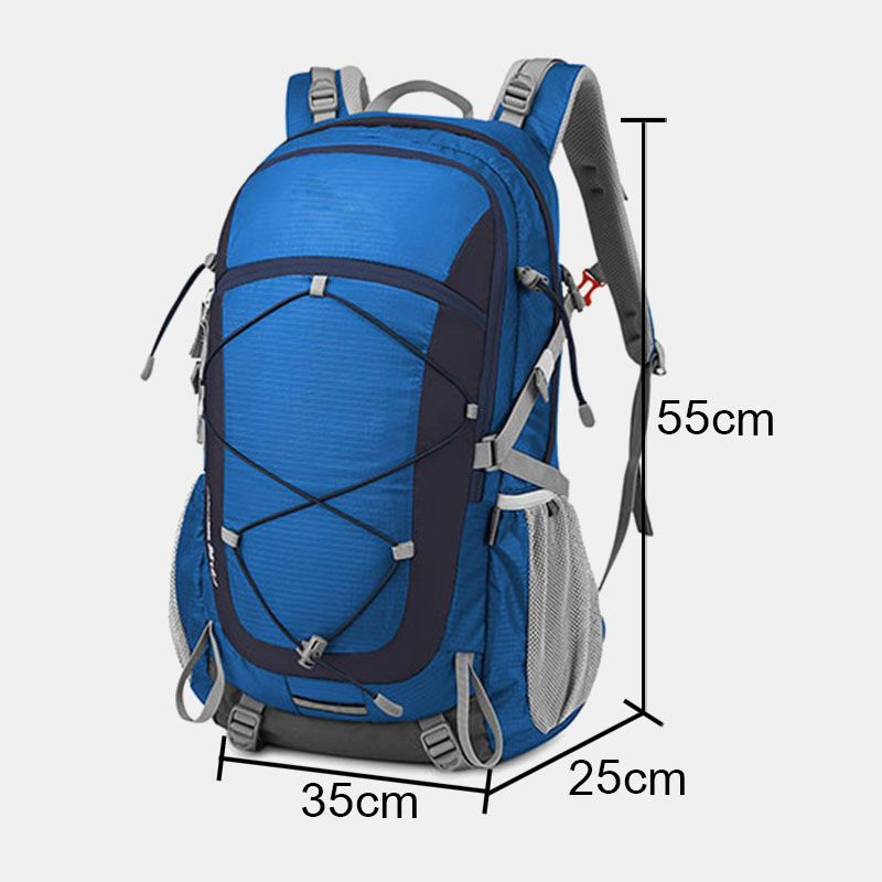 Mannen 40l Ademende Multi-pocket Waterzak Magazijn Ontwerp Rugzak Outdoor Reizen Wandelen Camping Tas Met Regenhoes