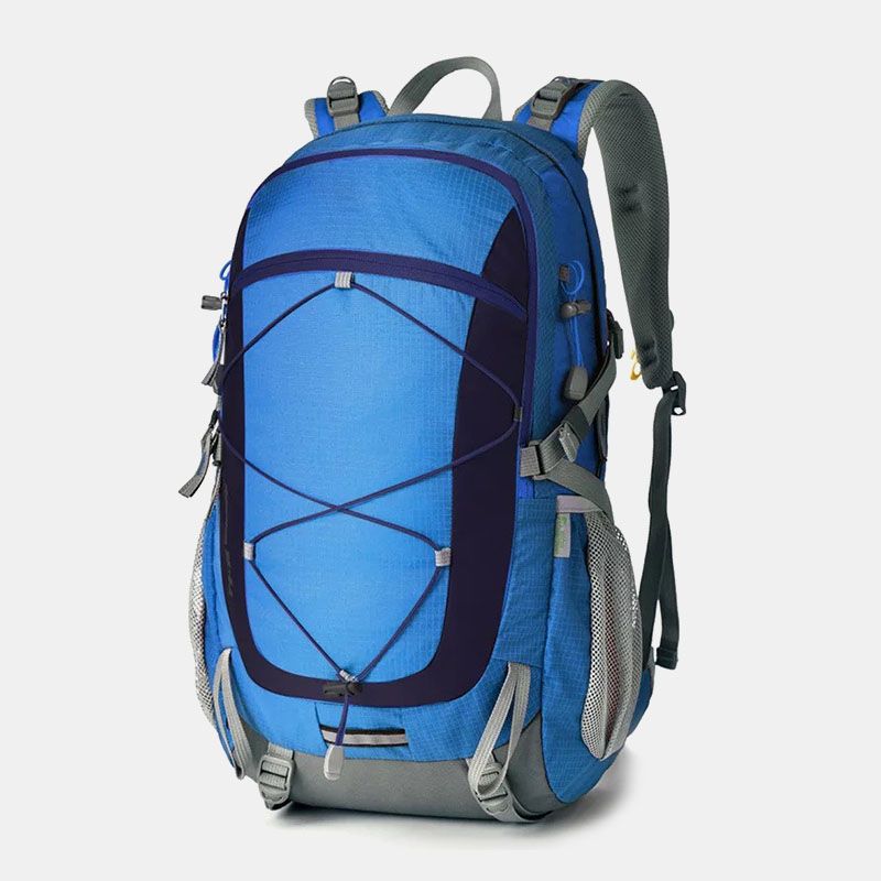 Mannen 40l Ademende Multi-pocket Waterzak Magazijn Ontwerp Rugzak Outdoor Reizen Wandelen Camping Tas Met Regenhoes