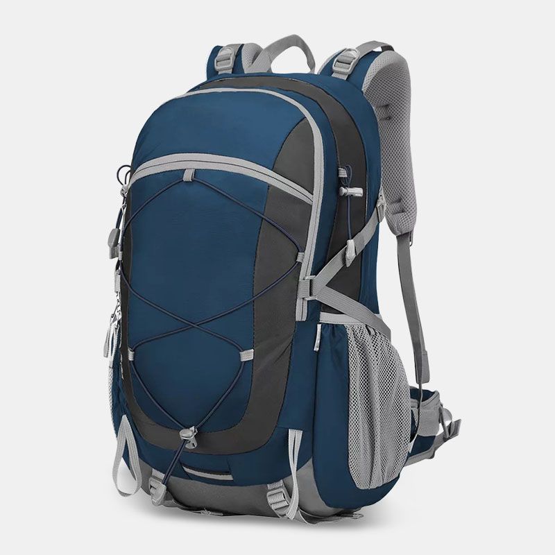 Mannen 40l Ademende Multi-pocket Waterzak Magazijn Ontwerp Rugzak Outdoor Reizen Wandelen Camping Tas Met Regenhoes