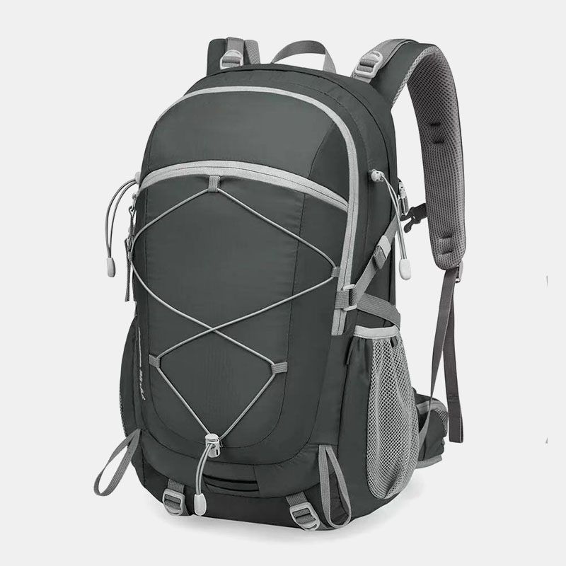 Mannen 40l Ademende Multi-pocket Waterzak Magazijn Ontwerp Rugzak Outdoor Reizen Wandelen Camping Tas Met Regenhoes